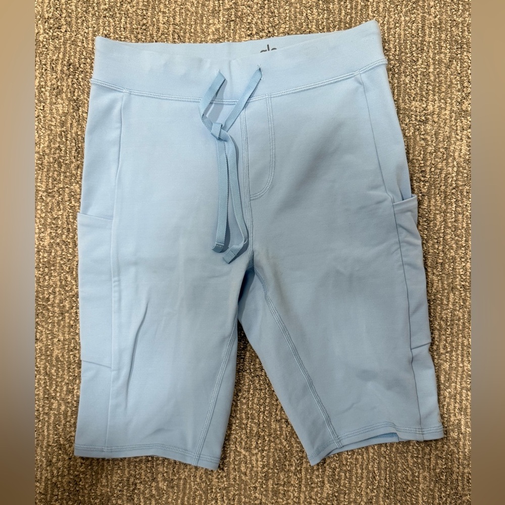 Light Blue Women’s Drawstring Athletic Shorts
